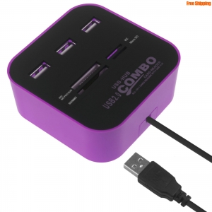 Hub Chia Cổng USB + Đầu Đọc Thẻ Nhớ