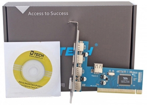 Card PCI ra 4 + 1 USB (2.0) Dtech PC0016C