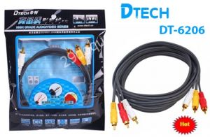 Dây loa AV 3-3 dài 3m Dtech DT-6206