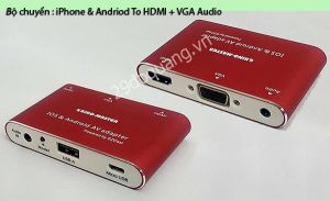 Bộ Chuyển USB (Lighting,MicroUSB,Type-C) + AUDIO To HDMI+VGA+AUDIO KM (KY-P001R)