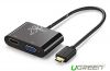 cap-mini-hdmi-to-hdmi-vga-ugreen-40385-ho-tro-4k-3d-1080p-chinh-hang - ảnh nhỏ  1