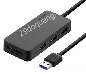 Hub USB 3.0 3 Cổng Và Đầu Đọc Thẻ Ugreen 30413 , 30411