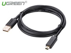 Cáp USB 2.0 to USB Mini 1m mạ vàng Ugreen 10355 Chính hãng