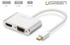 cap-chuyen-doi-mini-displayport-to-hdmi-va-vga-chinh-hang-ugreen-20421-cao-cap-mau-bac - ảnh nhỏ  1