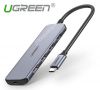 hub-5-in-1-chia-cong-usb-type-c-ra-4-cong-usb-3-0-kem-sac-pd-60w-ugreen-50312-cao-cap-vo-nhom - ảnh nhỏ  1