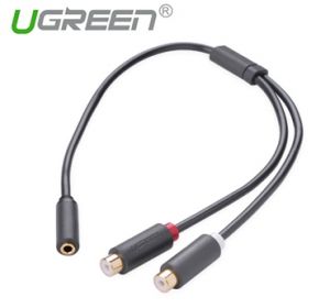 Cáp Chuyển Audio 3.5mm (female) Sang 2 RCA (female) Cao Cấp Ugreen 10562