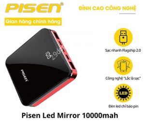 Sạc dự phòng Pisen Led Mirror 10000mAh