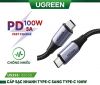 cap-usb-2-dau-type-c-day-ben-du-dau-boc-nhom-ugreen-70427-1m-100w-pd-mau-den - ảnh nhỏ  1