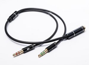 Cáp gộp Audio 2 vào 1 ra ( 1 mic và 1 tai nghe )