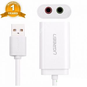 Cáp USB Sound UGREEN 30143 3.5mm Headphone và Microphone Jack