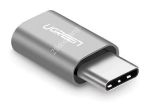 Đầu chuyển Micro USB cái sang USB-Type C đực vỏ nhôm UGREEN US189 30511 - Hàng Chính Hãng