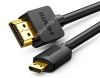 cap-micro-hdmi-ra-hdmi-1m-mau-den-4k-60hz-hd127-ugreen-40506 - ảnh nhỏ  1