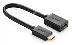 Cáp nối dài mini HDMI to HDMI dài 20cm Ugreen 20137 cao cấp