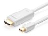 cap-mini-displayport-thunderbolt-to-hdmi-dai-1-5m-do-phan-giai-4k-ugreen-20849-chinh-hang-mau-trang - ảnh nhỏ  1