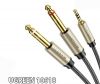 day-audio-3-5mm-ra-2-dau-6-5mm-dai-3m-ma-vang-ugreen-10618-3m-10619-5m-cao-cap-chinh-hang - ảnh nhỏ  1